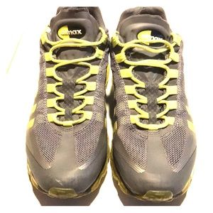Nike neon green and grey air max